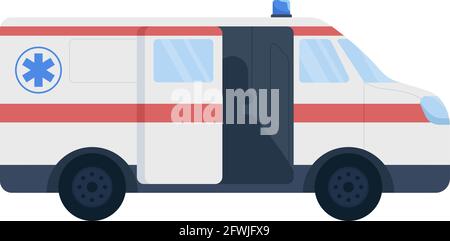 Emergency vehicle flat color vector object Stock Vector
