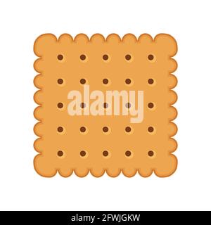 Simple biscuit icon on white background. Food icon. Vector Illustration Stock Vector