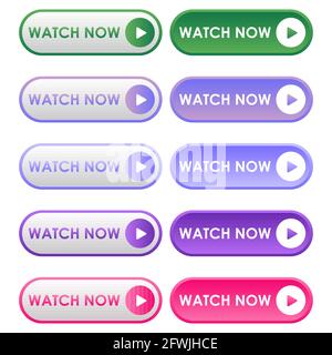 White and blue button in neomorphism style. Stock Vector