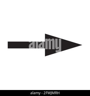 Black and white arrow. Vector Illustration. EPS10 Stock Vector