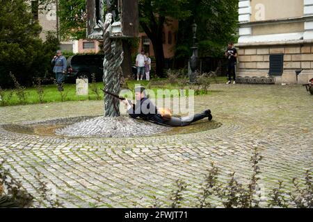 Gliwice, Poland - 15 may 2021 - Reconstruction of fights during the Silesian Uprising Stock Photo