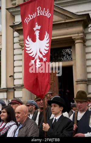 Gliwice, Poland - 15 may 2021 - Reconstruction of fights during the Silesian Uprising Stock Photo