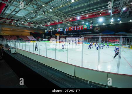 Riga, Olympic Sports Centre, Great, UK. 23rd May, 2021. vs Slovakia (2021 IIHF Ice Hockey World Championship), no fans at the Olympic Sports Centre (Switzerland/Croatia OUT) Credit: SPP Sport Press Photo. /Ģ����ý Live News Stock Photo