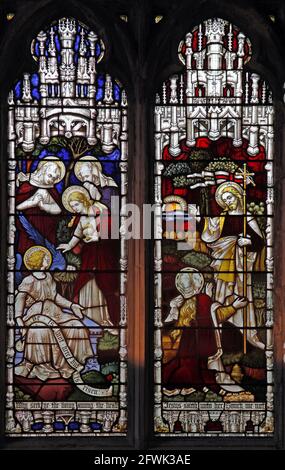 Stained glass window depicting Jesus's baptism, Holy Trinity Cathedral ...