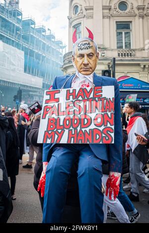 Protesters at the National Demo for Palestine held in London on 22 March 2021, #FreePalestione, London, UK Stock Photo