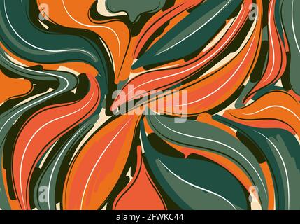 Abstract background hand drawn pattern brush collage contemporary template for design. Vector illustration Stock Vector