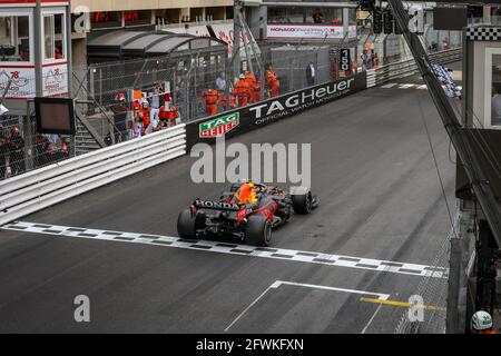 Monaco, Monaco. 23rd May, 2021. 33 VERSTAPPEN Max (nld), Red Bull Racing Honda RB16B, action, winner during the 2021 Formula One World Championship, Grand Prix of Monaco from on May 20 to 23 in Monaco - Photo Antonin Vincent / DPPI Stock Photo