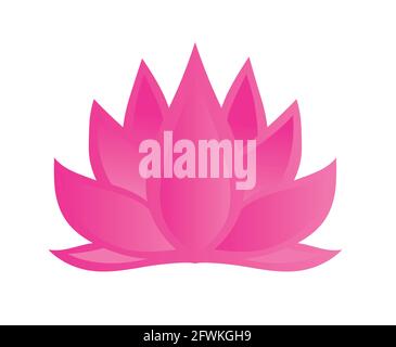 Lotus flower logo isolated on white background Stock Vector