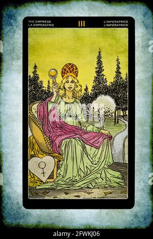 tarot  Major Arcana card of Empresse Stock Photo