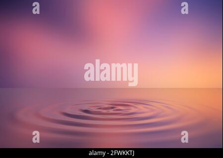 Water droplets on orange background Stock Photo