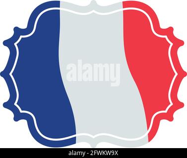 france seal representation Stock Vector