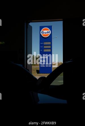 Gulf gas station. Stock Photo