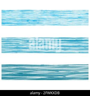 Halftone Pattern. Set of Dots. Dotted Texture on White Background. Overlay Grunge Template. Distress Linear Design. Stock Vector