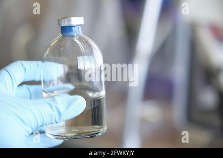 Bottle for anaerobic cultures, with cap and septum, and a needle ...