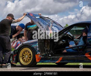 21-05-2021 Riga Latvia sports car interior with roll cage and