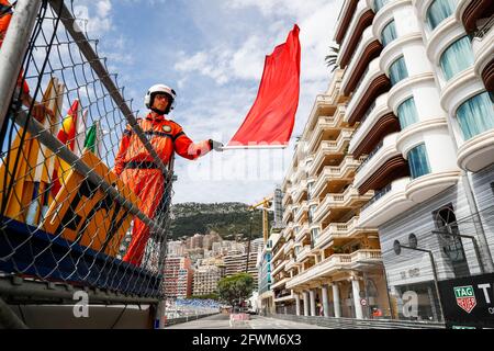 red flag, drapeau rouge during the 3rd round of the 2021 Formula Regional European Championship by Alpine at Monaco, from May 21 to 23, 2021 - Photo Antonin Vincent / DPPI Stock Photo