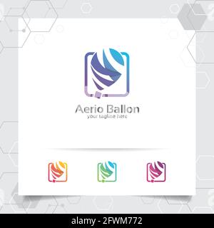 Smart idea logo vector design with concept of bulb and lamp icon symbol. Idea logo concept for agency, business, technology, and studio. Stock Vector