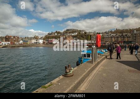 Oban Harbor and Town Scotland UK. Stock Photo