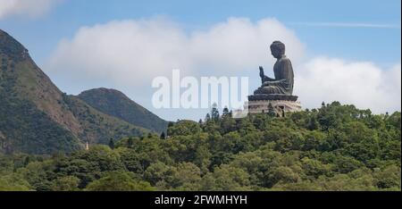 Tian Tan Buddha in Ngong Ping, Lantau Island, Hong Kong, PRC. Stock Photo