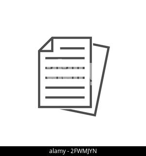 Paper document icon File icon. Checklist icon. Business concept Stock Vector