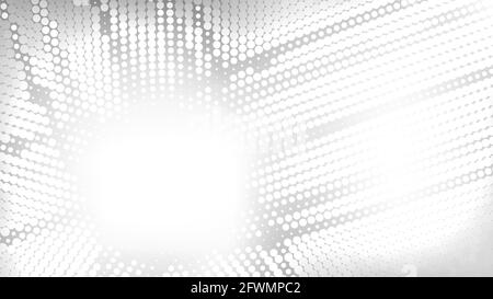 Abstract minimal white and gray pattern with halftone effect. Simple dotted vector graphic background Stock Vector