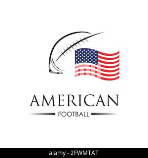 American sport football logo vector illustration design template Stock Vector