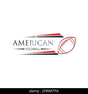 American sport football logo vector illustration design template Stock Vector