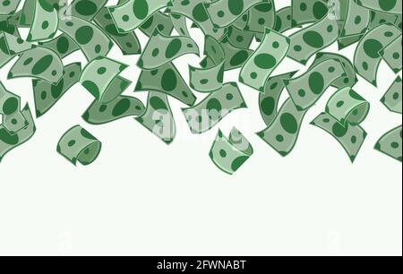 Falling dollars seamless pattern Stock Vector