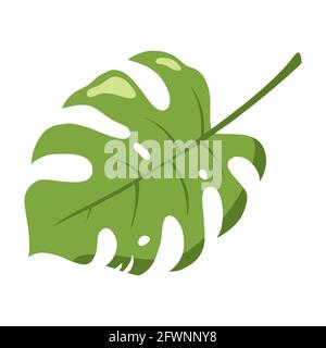 Exotic leaf icon. Floral vector template for logo, stickers, prints, cosmetics, spa, beauty care products Stock Vector