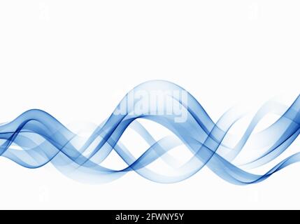 Abstract blue wave background Blue wave flow Stock Vector