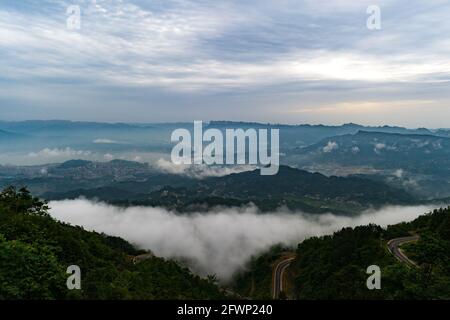 YICHANG, CHINA - MAY 24, 2021 - Thick Clouds Cover The Three Gorges Dam ...