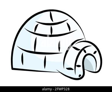 Igloo vector isolated on white background Stock Vector