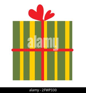 Gift box with love logo icon vector illustration Stock Vector