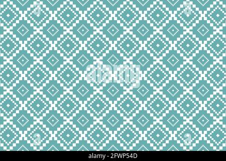 Nordic geometric oriental seamless pattern rug design for background,carpet,wallpaper,clothing,wrapping,batik,fabric.Embroidery style Stock Vector