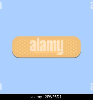 Sticking plaster on a blue background Stock Vector
