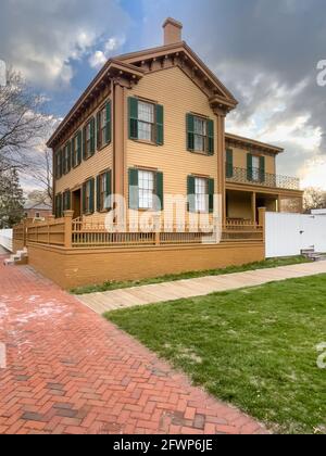 Abraham Lincoln Home in Springfield, Illinois Stock Photo