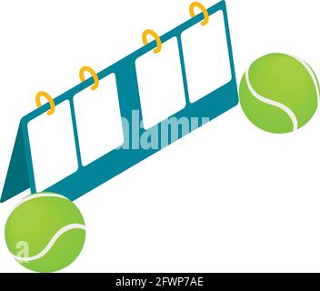 Tennis scoreboard icon. Isometric illustration of tennis scoreboard vector icon for web Stock Vector