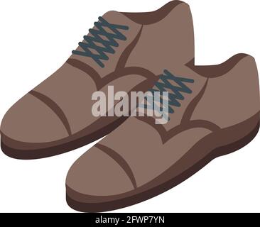 Classic shoes donation icon. Isometric of Classic shoes donation vector icon for web design isolated on white background Stock Vector