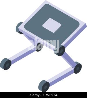 Ergonomic laptop stand icon. Isometric of Ergonomic laptop stand vector icon for web design isolated on white background Stock Vector