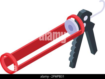 Silicone caulk craft icon. Isometric of Silicone caulk craft vector icon for web design isolated on white background Stock Vector