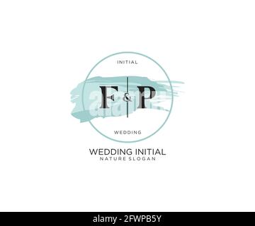 FP Letter Beauty vector initial logo, handwriting logo of initial signature, wedding, fashion, jewerly, boutique, floral and botanical with creative t Stock Vector