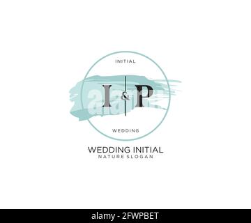 IP Letter Beauty vector initial logo, handwriting logo of initial signature, wedding, fashion, jewerly, boutique, floral and botanical with creative t Stock Vector