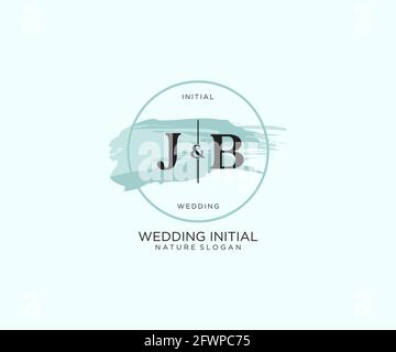 JB Letter Beauty vector initial logo, handwriting logo of initial signature, wedding, fashion, jewerly, boutique, floral and botanical with creative t Stock Vector