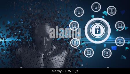 Composition of exploding metallic human bust and online security ...
