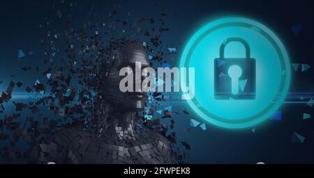 Composition of exploding metallic human bust and online security ...
