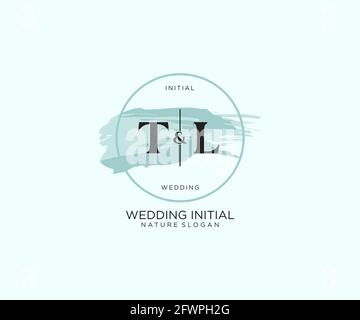 TL Letter Beauty vector initial logo, handwriting logo of initial signature, wedding, fashion, jewerly, boutique, floral and botanical with creative t Stock Vector