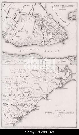 Map of the Siege of Charleston, South Carolina, from Atlas of the ...