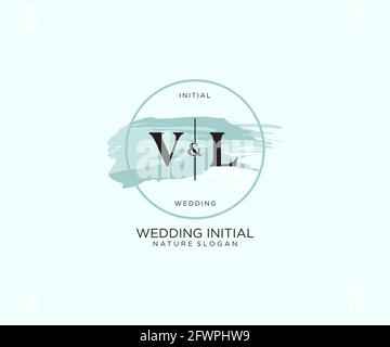 VL Letter Beauty vector initial logo, handwriting logo of initial  signature, wedding, fashion, jewerly, boutique, floral and botanical with  creative t Stock Vector Image & Art - Alamy