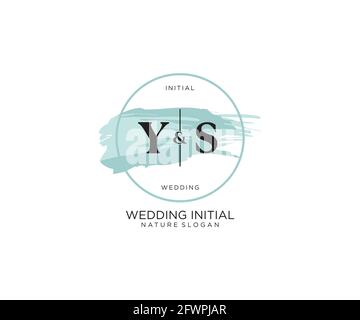 YS Letter Beauty vector initial logo, handwriting logo of initial signature, wedding, fashion, jewerly, boutique, floral and botanical with creative t Stock Vector