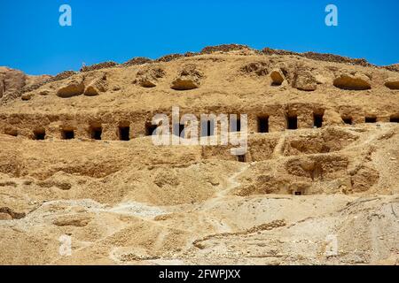 Tombs of the Nobles in Luxor, Egypt Stock Photo